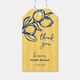 Playful Italian Lemon Thank You Bridal Shower Cadeaulabel