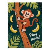 Playful Jungle Monkey Quote Art Perfect Poster (Voorkant)