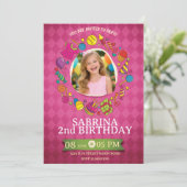 Playful Kids Birthday Invitation – Doodle Party Kaart (Staand voorkant)
