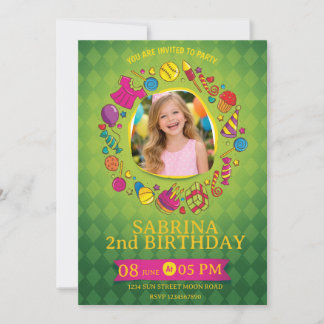 Playful Kids Birthday Invitation – Doodle Party Kaart