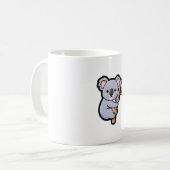 Playful Koala – Cute Kawaii Illustration Koffiemok (Voorkant links)