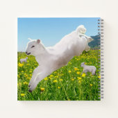 Playful Leaping Lambs Easter   Notitieboek (Achterkant)