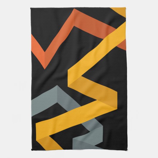 PLayful, levendig, modern, stedelijk grafisch ontw Theedoek (Verticaal)