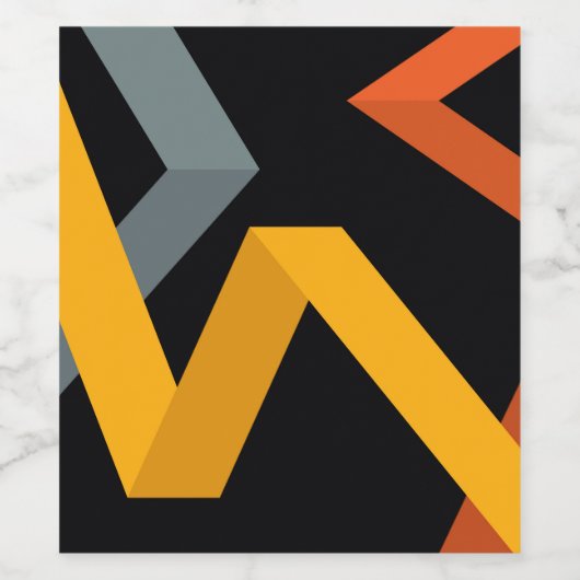 PLayful, levendig, modern, stedelijk grafisch ontw Wijn Etiket (Enkel label)