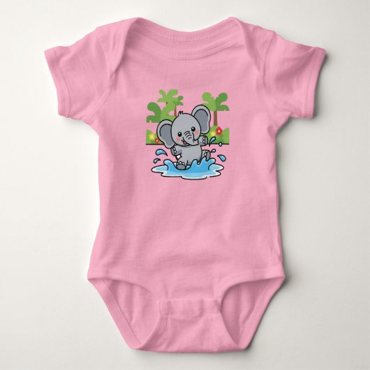 Playful Little Elephant Splash Romper (Voorkant)