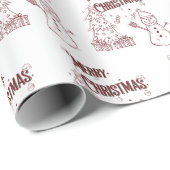 Playful Merry Christmas Cadeaupapier (Rol Hoek)