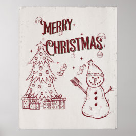Playful Merry Christmas Poster