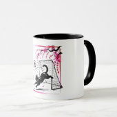 Playful Midnight Cat Goalkeeper Mug - soccer fans Mok (Voorkant rechts)