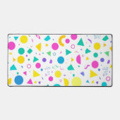 Playful Neon Memphis Geometric Retro Pattern Bureaumat (Voorkant)
