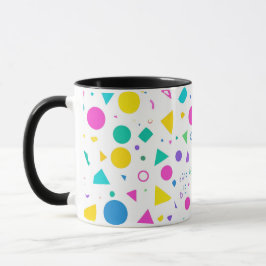 Playful Neon Memphis Geometric Retro Pattern Mok