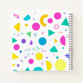Playful Neon Memphis Geometric Retro Pattern Notitieboek (Achterkant)