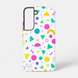 Playful Neon Memphis Geometric Retro Pattern Samsung Galaxy Hoesje