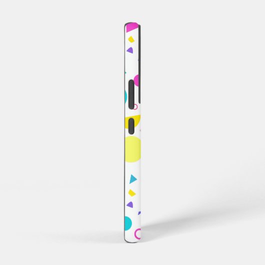 Playful Neon Memphis Geometric Retro Pattern Samsung Galaxy Hoesje (Rechterkant)