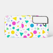 Playful Neon Memphis Geometric Retro Pattern Samsung Galaxy Hoesje (Achterkant horizontaal)