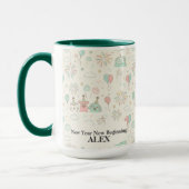 Playful New Year New Beginnings Custom Mug Mok (Links)