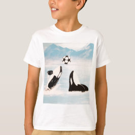 PLAYFUL ORCA WHALE WALES DIE SOCCER SPELEN T-SHIRT
