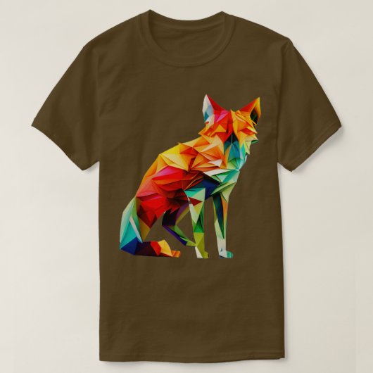 Playful Origami Fox T-shirt (Design voorkant)