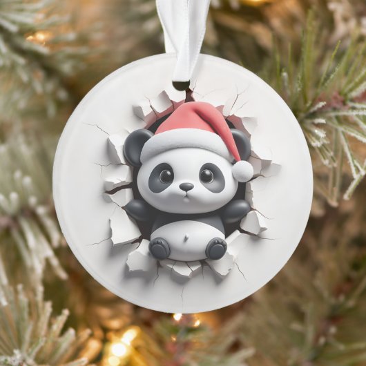 Playful Panda Holiday Breakout Ornament (Boom)