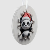 Playful Panda Holiday Breakout Ornament (voorkant)