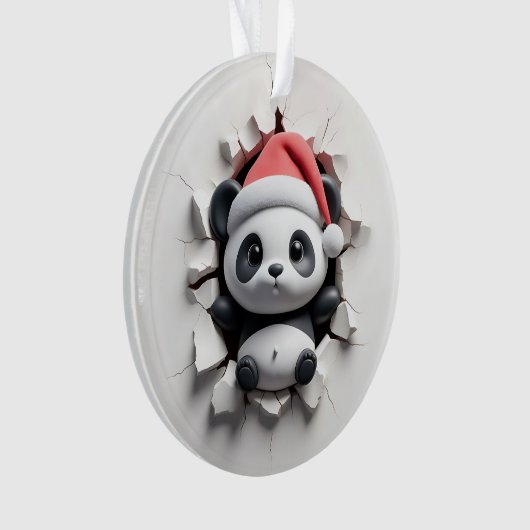 Playful Panda Holiday Breakout Ornament (voorkant)