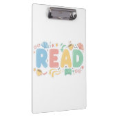 Playful Pastel Bubble "READ" Sticker Style Klembord (Rechts)