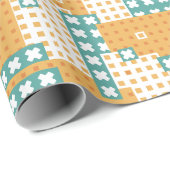 Playful Patchwork Block Pattern Cadeaupapier (Rol Hoek)
