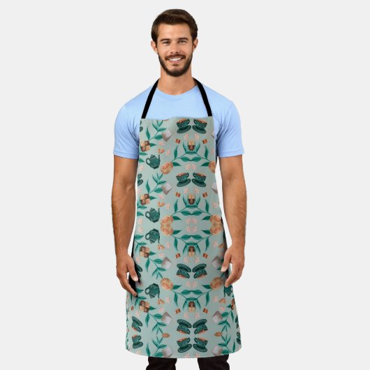 Playful Pattern Apron Schort (Gedragen)