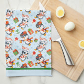 Playful Penguins For Christmas  Theedoek (Quarter Fold)