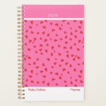 Playful Pink Minimalist Scattered Floral