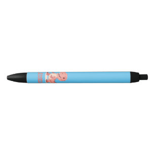 Playful Pink T-Rex Dino With Kids Name Zwarte Inkt Pen