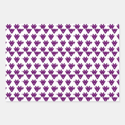 Playful Pixel Faces – Retro-Inspired Geometric Cha Inpakpapier Vel (Voorkant)