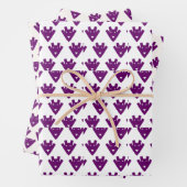 Playful Pixel Faces – Retro-Inspired Geometric Cha Inpakpapier Vel (In situ)