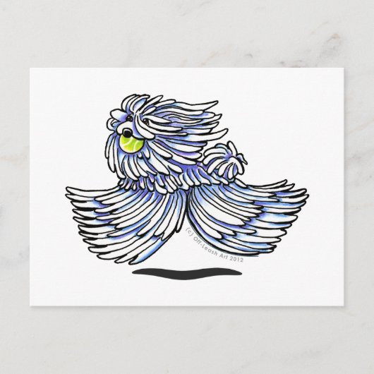 Playful Puli Komondor Briefkaart (Voorkant)