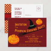 Playful Pumpkin Orange Retro Jack-o'-Lantern Kids’ Briefkaart (Voorkant / Achterkant)