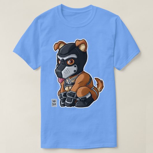 PLAYFUL PUPPY WHITE MASK BEARZOO SERIES T-SHIRT (Design voorkant)