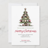 Playful quirky Christmas tree greeting card Feestdagenkaart (Voorkant)