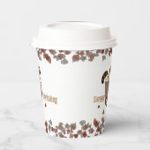 Playful Raccoon Chocolate Chip Birthday Papieren Bekers (Links)