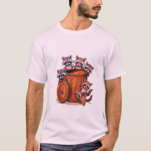 Playful Raccoon T-shirt (Voorkant)