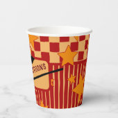 Playful Red Retro Witch Hat Halloween Starry Party Papieren Bekers (Achterkant)