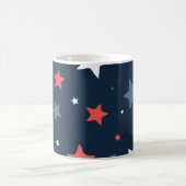 Playful Red White Blue Star Notebook Koffiemok (Center)