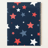 Playful Red White Blue Star planner (Achterkant)