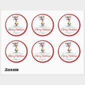 Playful reindeer quirky holiday sticker design (Vel)