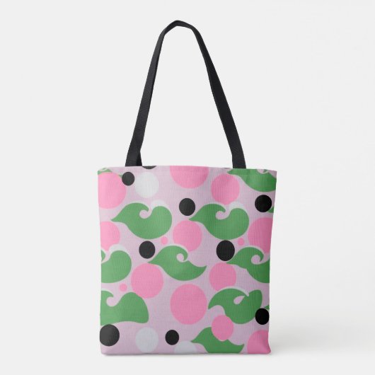 Playful Retro Swirl Pattern Tote Bag (Achterkant)