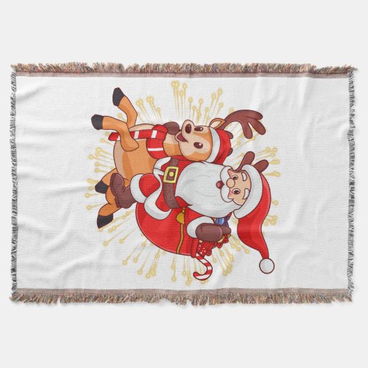 **"Playful Santa Claus Design – Fun and Festive Ch Deken (Voorkant)
