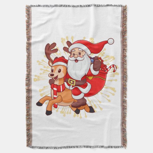 **"Playful Santa Claus Design – Fun and Festive Ch Deken (Voorkant Verticaal)