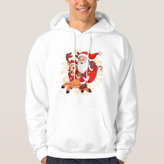 **"Playful Santa Claus Design – Fun and Festive Ch Hoodie (Voorkant)