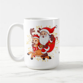 **"Playful Santa Claus Design – Fun and Festive Ch Koffiemok