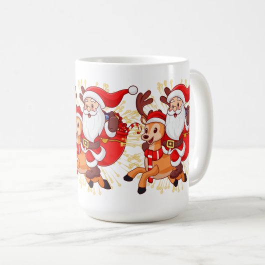 **"Playful Santa Claus Design – Fun and Festive Ch Koffiemok (Voorkant rechts)