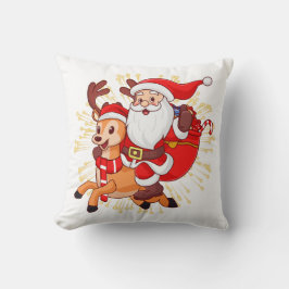 **"Playful Santa Claus Design – Fun and Festive Ch Kussen