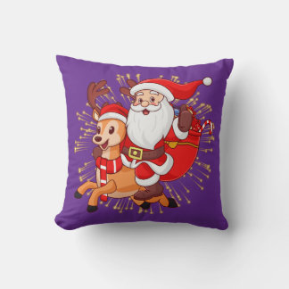 **"Playful Santa Claus Design – Fun and Festive Ch Kussen